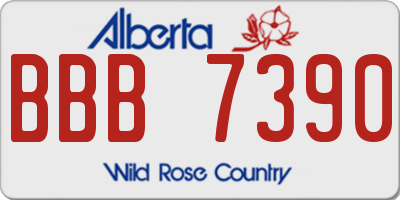 AB license plate BBB7390