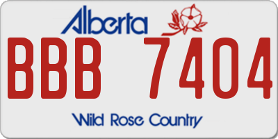 AB license plate BBB7404