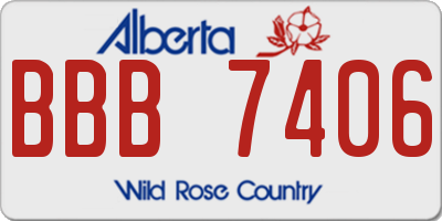 AB license plate BBB7406