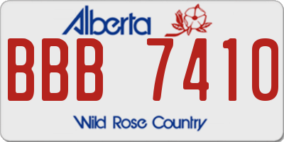 AB license plate BBB7410
