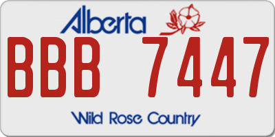 AB license plate BBB7447