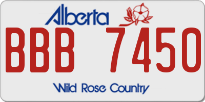 AB license plate BBB7450