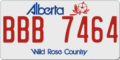AB license plate BBB7464