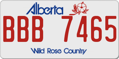 AB license plate BBB7465