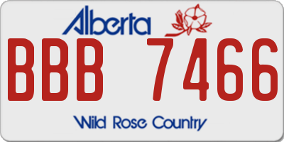 AB license plate BBB7466