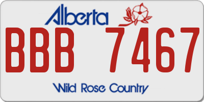 AB license plate BBB7467