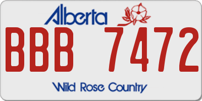 AB license plate BBB7472