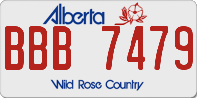 AB license plate BBB7479