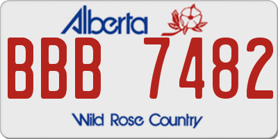 AB license plate BBB7482