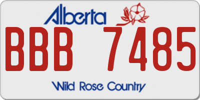 AB license plate BBB7485