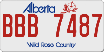 AB license plate BBB7487