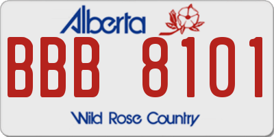 AB license plate BBB8101