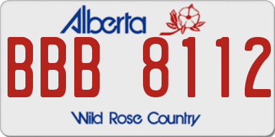 AB license plate BBB8112