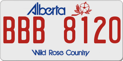 AB license plate BBB8120