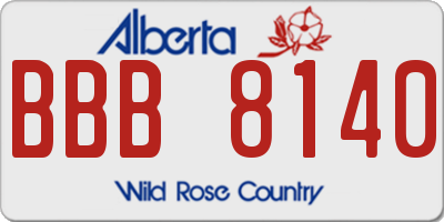 AB license plate BBB8140