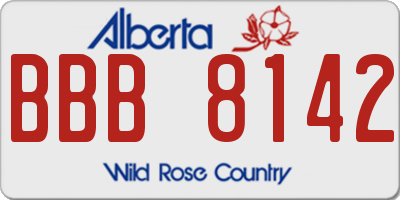 AB license plate BBB8142