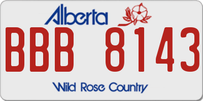 AB license plate BBB8143