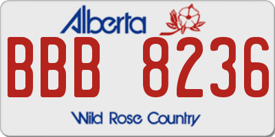AB license plate BBB8236