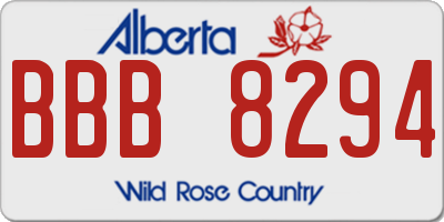 AB license plate BBB8294