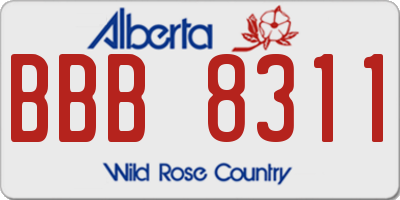 AB license plate BBB8311
