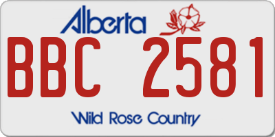 AB license plate BBC2581