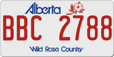 AB license plate BBC2788