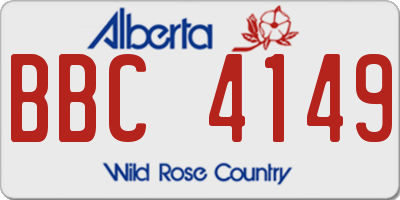 AB license plate BBC4149
