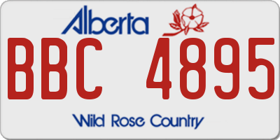 AB license plate BBC4895