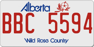 AB license plate BBC5594