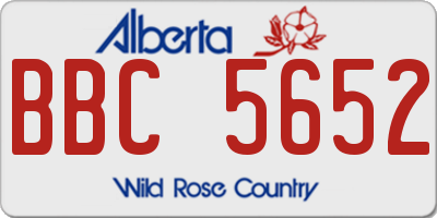 AB license plate BBC5652