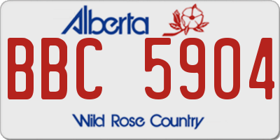 AB license plate BBC5904