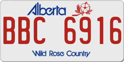 AB license plate BBC6916