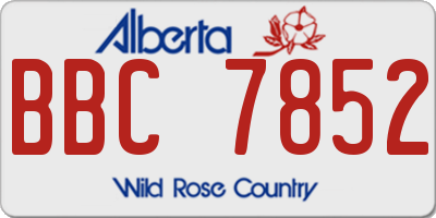 AB license plate BBC7852