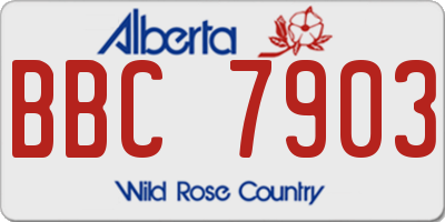 AB license plate BBC7903