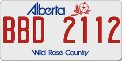 AB license plate BBD2112