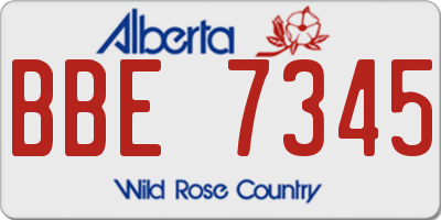 AB license plate BBE7345