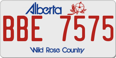 AB license plate BBE7575
