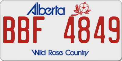 AB license plate BBF4849