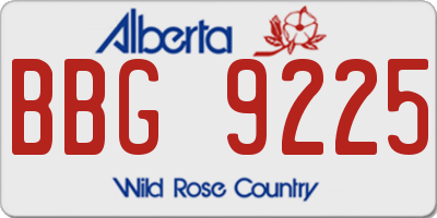 AB license plate BBG9225