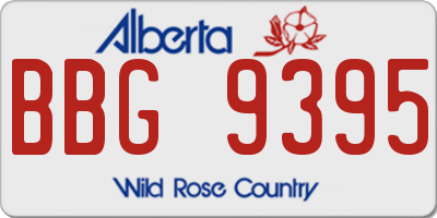 AB license plate BBG9395