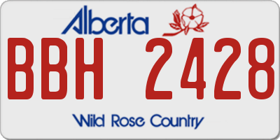 AB license plate BBH2428