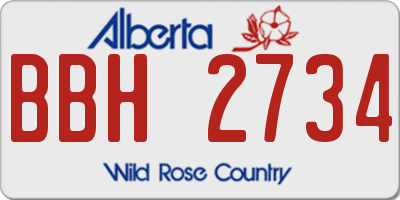 AB license plate BBH2734