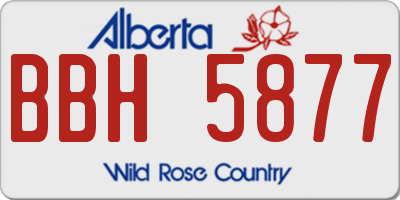 AB license plate BBH5877
