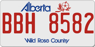 AB license plate BBH8582