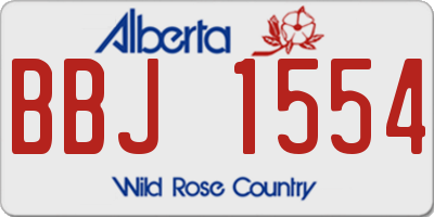 AB license plate BBJ1554