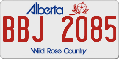 AB license plate BBJ2085