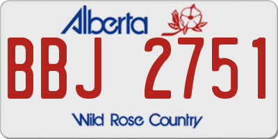 AB license plate BBJ2751
