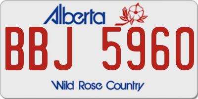 AB license plate BBJ5960