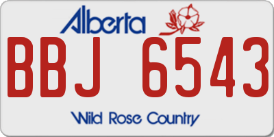 AB license plate BBJ6543