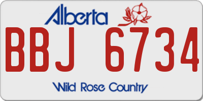 AB license plate BBJ6734